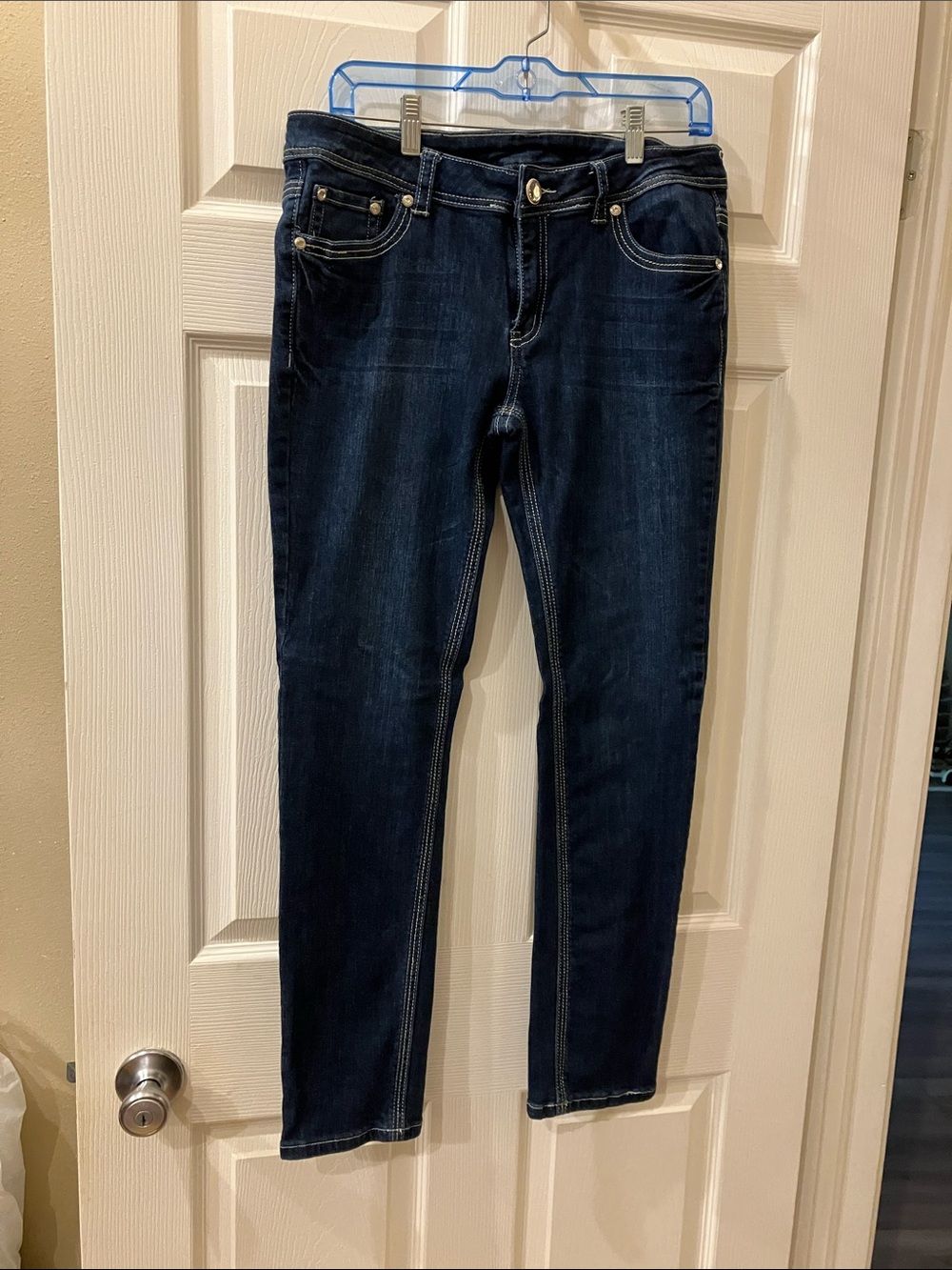 Dark Indigo Women’s Skinny Jeans - Stretch Slim Fit